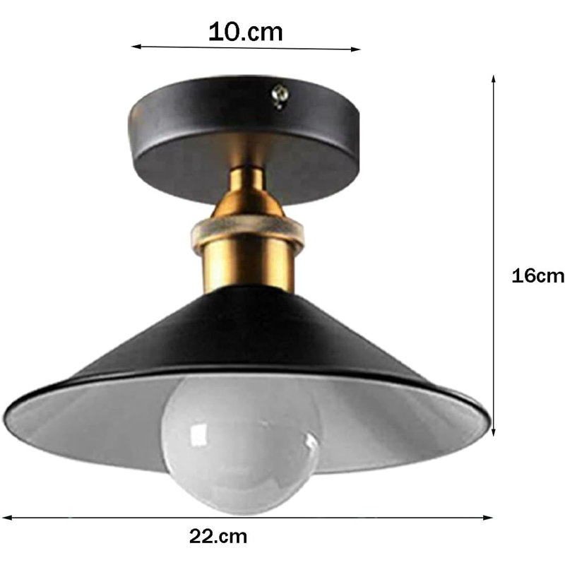 Maskell 1 - Light Black Cone Pendant, No