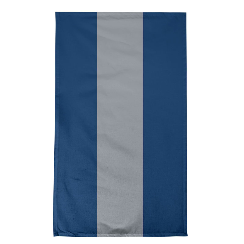 Anaheim Stripe Tea Towel Kitchen Towel, Poly Twill, Navy Blue/Silver/Navy Blue