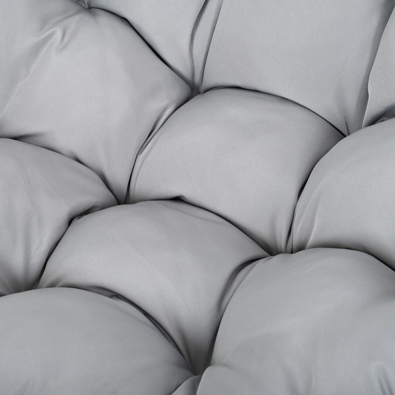 Balancelle avec support et coussin Jitka, Noir/gris