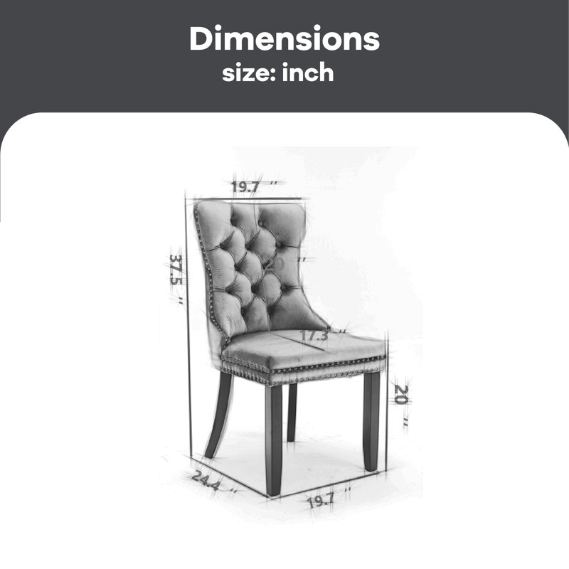 Chaise parsons capitonnée Jisha, Noir