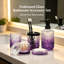 Ensemble d'accessoires de salle de bain en verre embossé (mauve dégradé + noir)-867423455