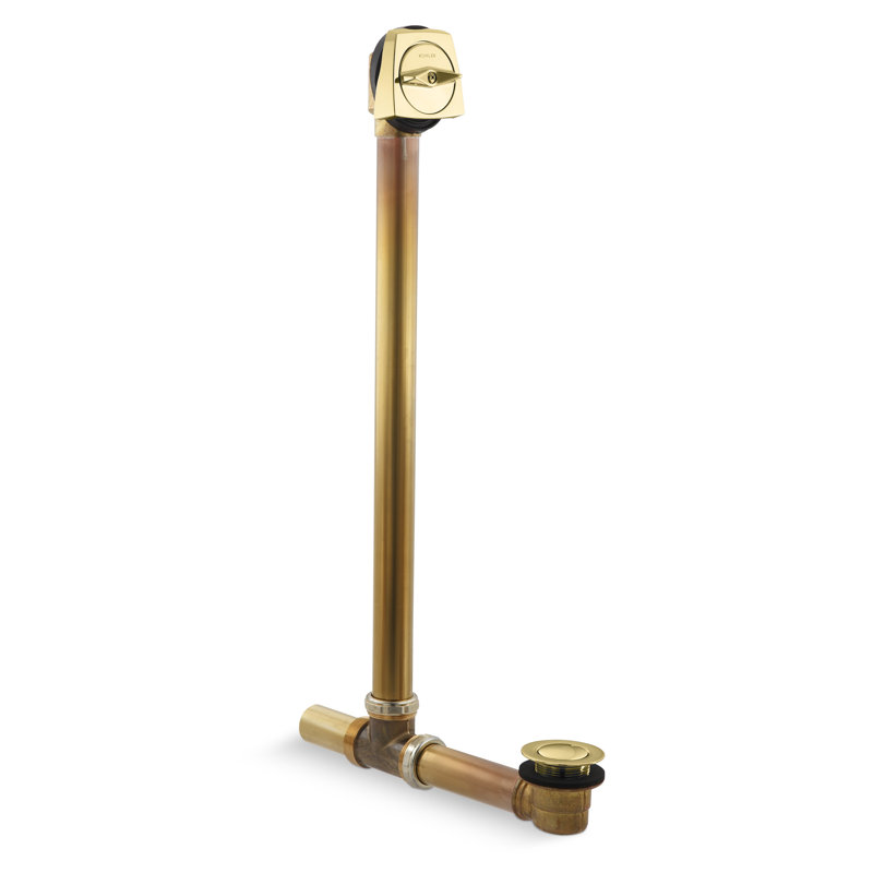 Drain de baignoire Clearflo, Laiton poli éclatant