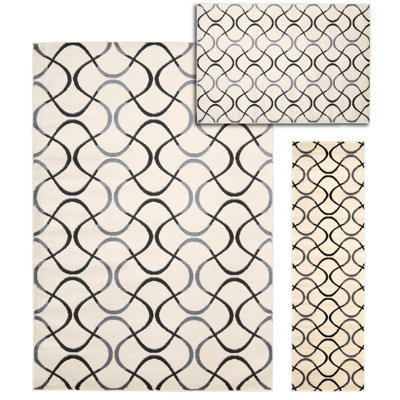 Ensemble de 3 tapis crème Anguilla