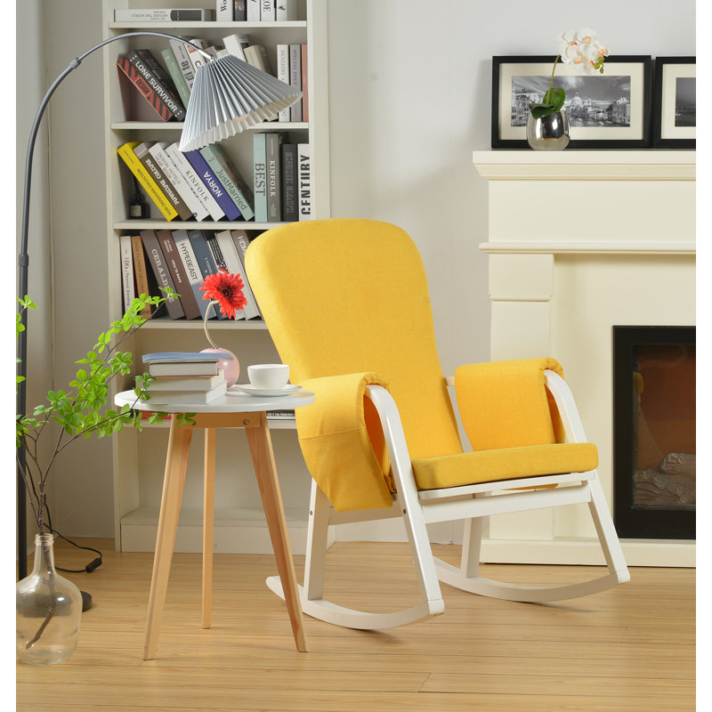 Chaise berçante Aadrian, Jaune