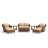 Causeuse, table basse, repose-pieds et table d’appoint en rotin 8 pièces avec coussins Sunbrella Cayman