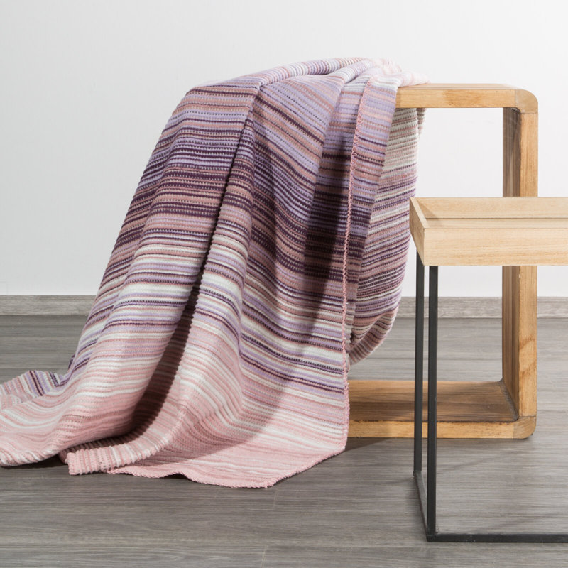 Montevia Polyester Striped Bedspread, 150 x 200 cm, Powder