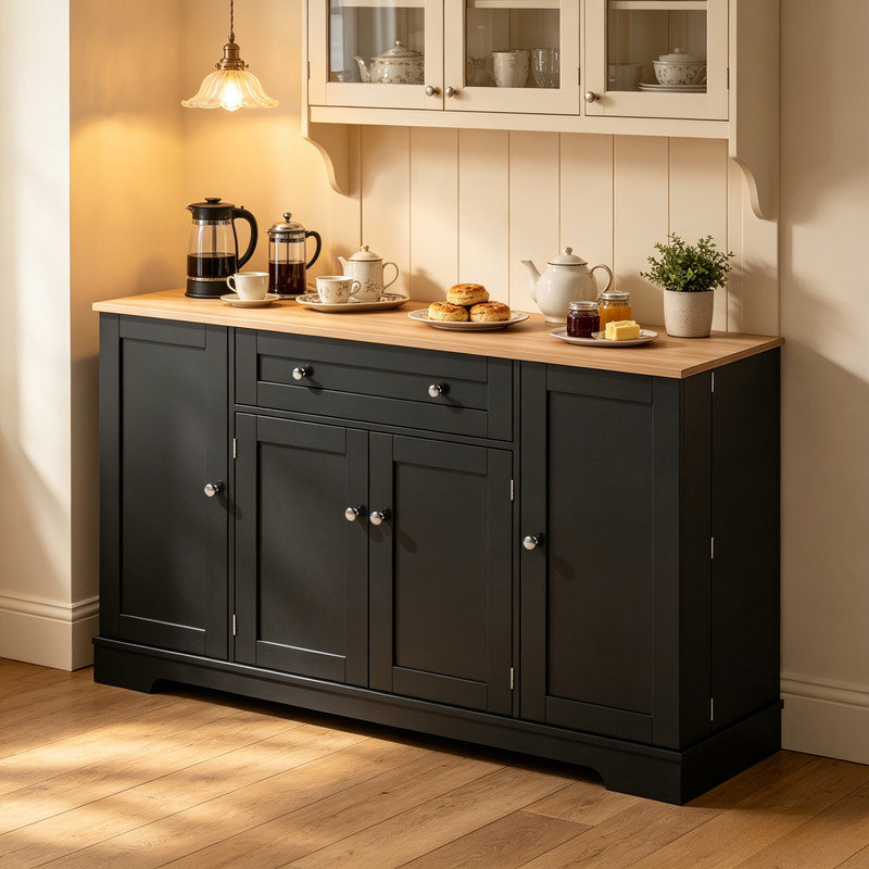 Sideboard, Natural+Black