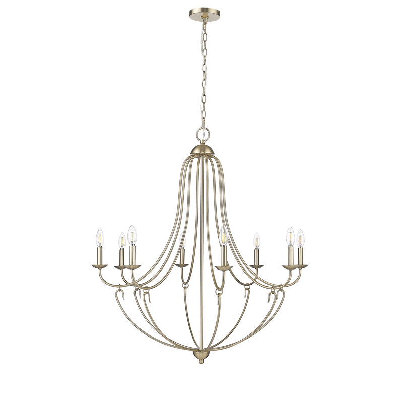 Lustre classique / traditionnel de 36 po de large Eisley, Or moderne