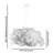 Elegant White Chandelier with Cotton Cap, 23.6 x 17.7 inches | Total Height: 31.5 inches | E27 Socket, Max 40W | CE Certified | Perfect for Living Room, Dining Room & Bedroom | Stylish Lighting Fixture for Modern Home Decor-464252228