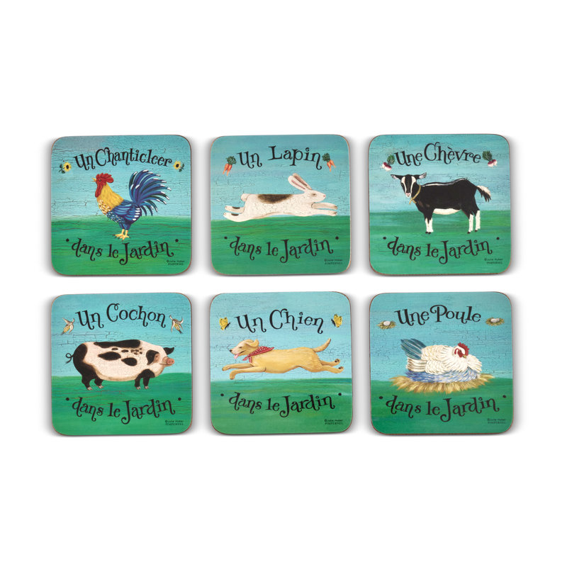 Pimpernel Dans Le Jardin Sous-verres S / 6 4 po x 4 po