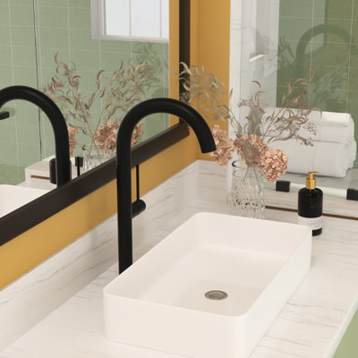 Lavabo rectangulaire en céramique 24 po x 14 po Elegant Look