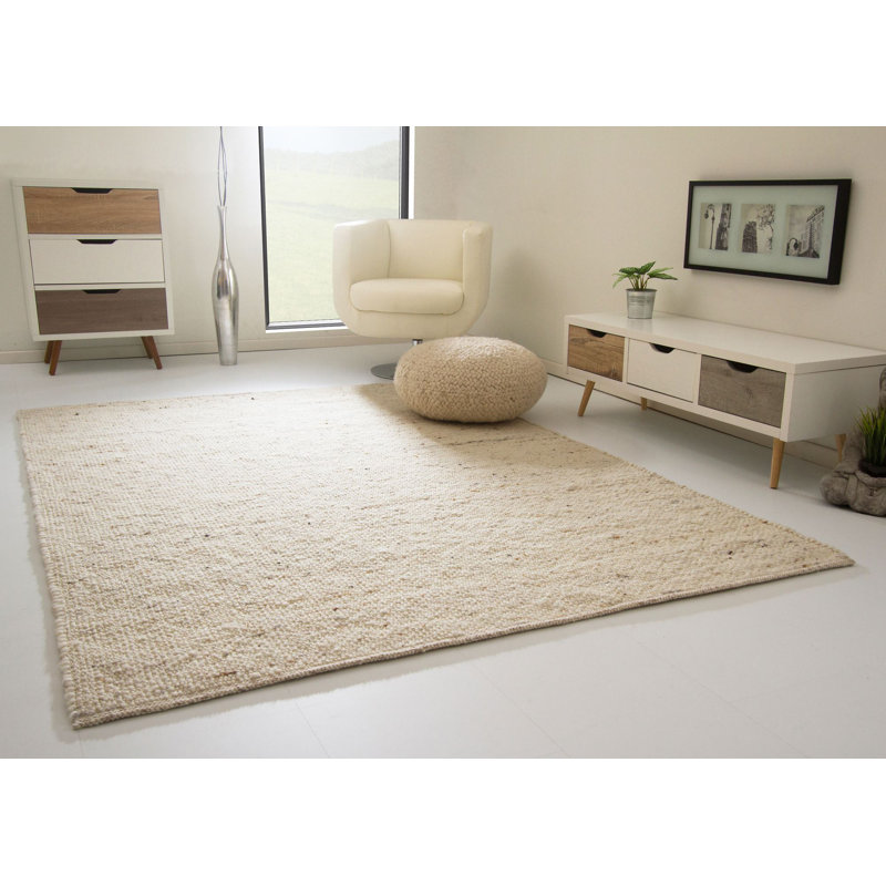 Charley Solid Colour Hand Woven Flatweave Area Rug, Rectangle 250 x 350cm