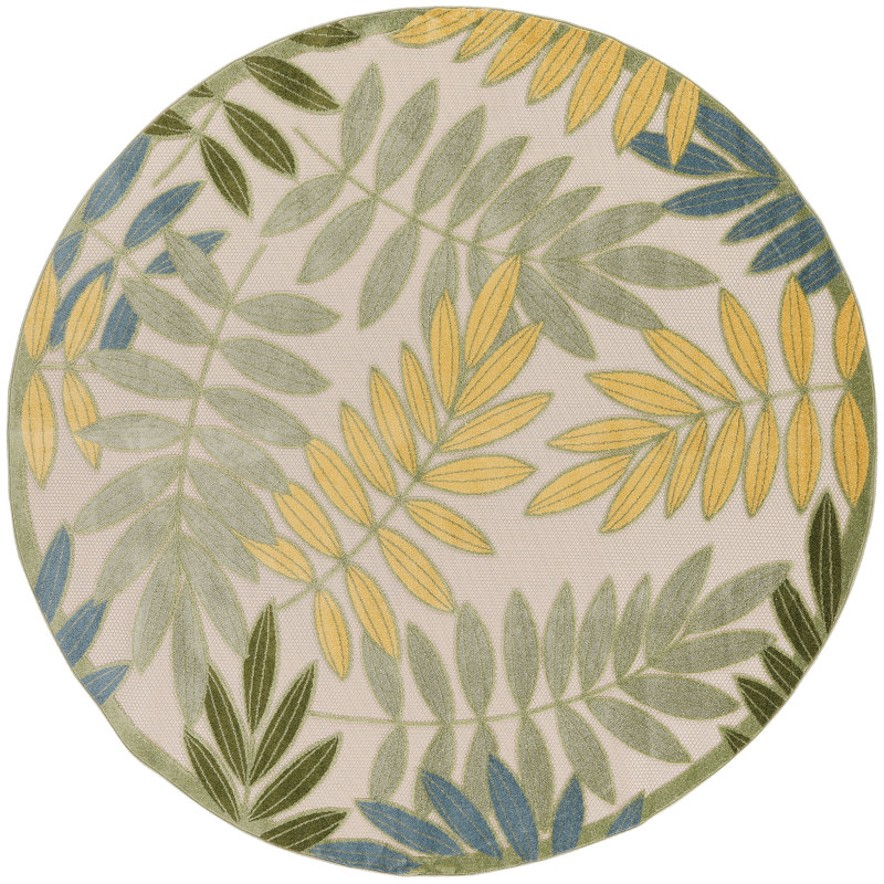 Ameir Floral Indoor/Outdoor Area Rug, Rectangle 9' x 12'