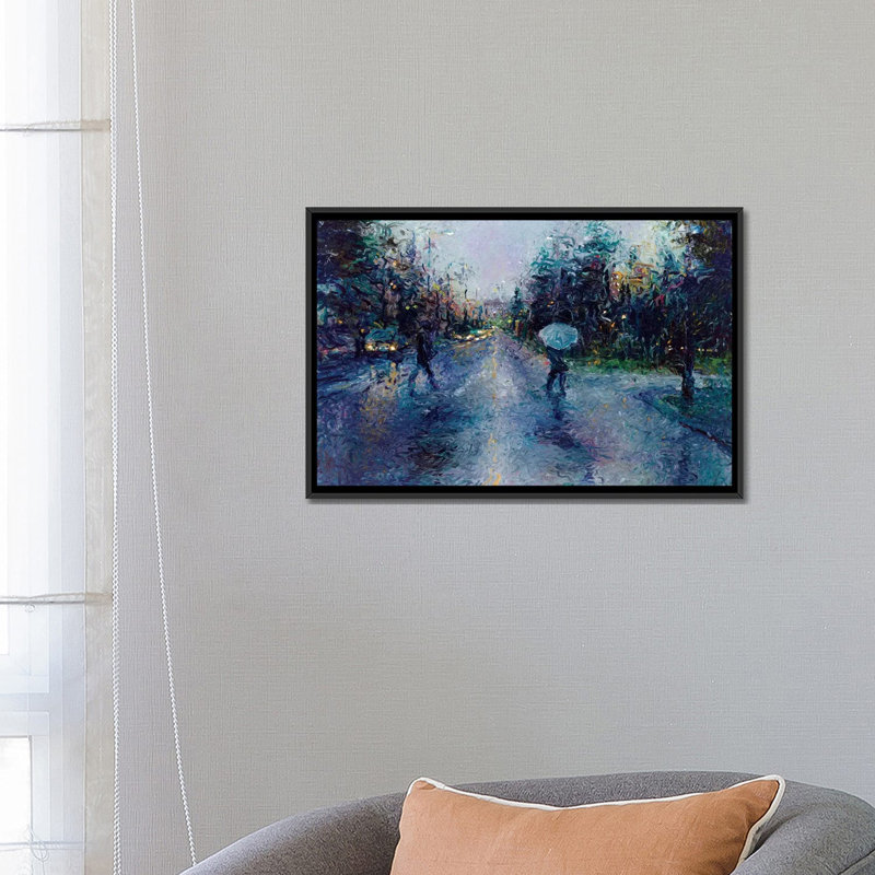 Modern & Contemporary, 18" H x 26" W x 1.5" D, Black Framed Canvas, No Matte