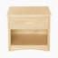Table de chevet contemporaine en pin naturel avec tiroir et tablette de rangement ouverte - Table de chevet en bois pour chambre à coucher | Idée de cadeau