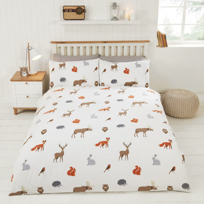Rahul Polyester Wildlife Duvet Cover Set with Pillowcases