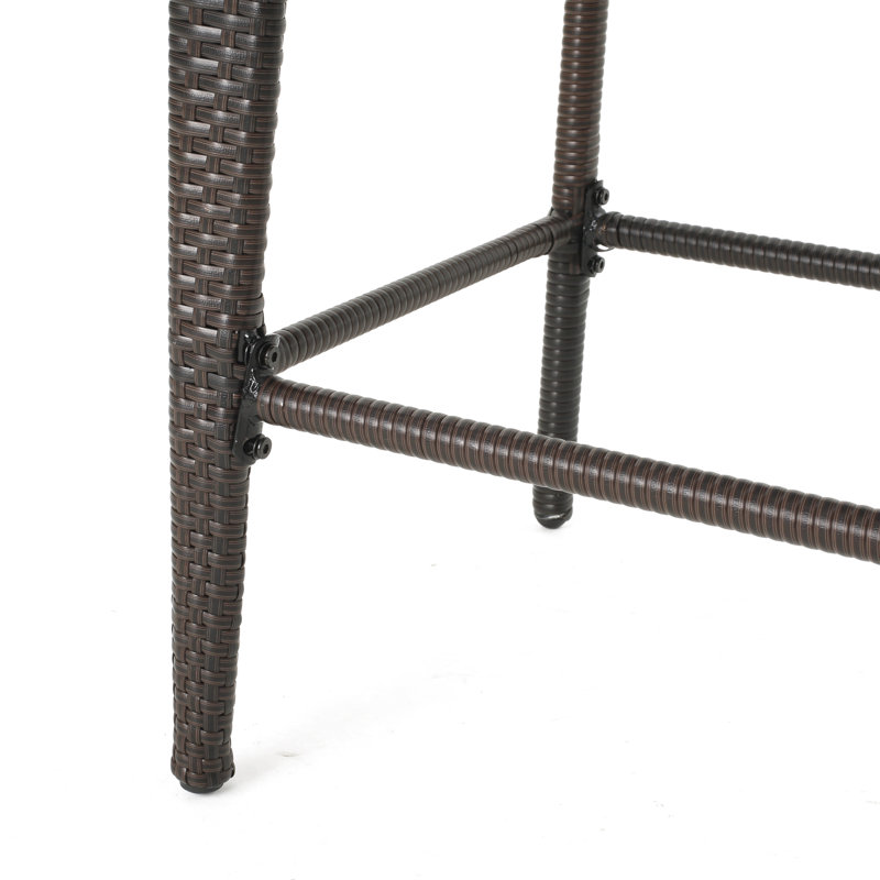 Ariez 2 - Person Wicker Patio Dining Set with Square Table