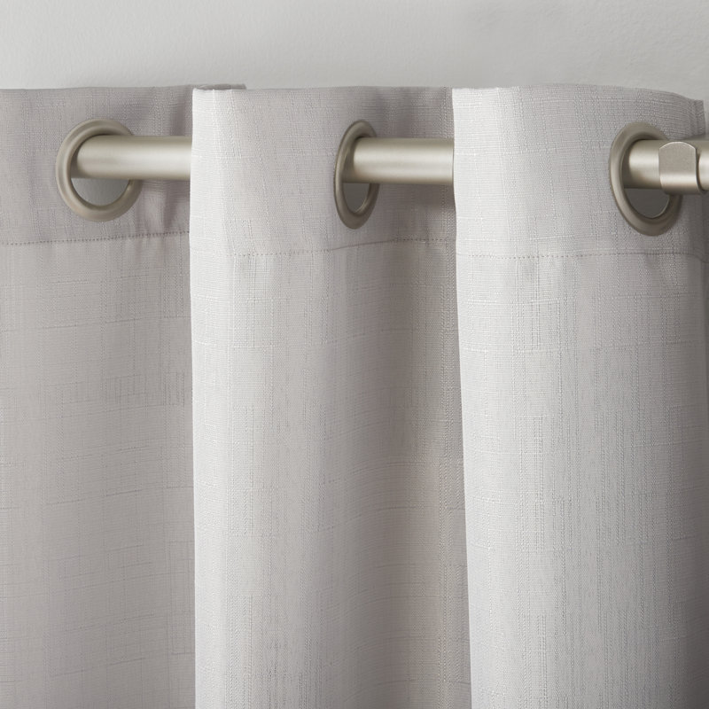 Ladner Light Filtering Grommet Top Curtain Panel Pair, 38" W x 84" H, Gray