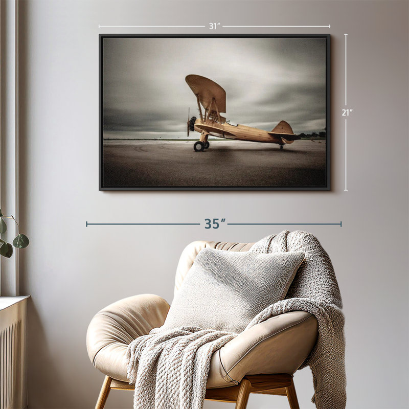 "Biplan Wall Art", H 31 po x l 21 po