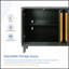 Panneaux de grain de qualité supérieure fabriqués à la main, buffet armoire en rotin avec 4 portes en rotin, console de rangement moderne pour le salon