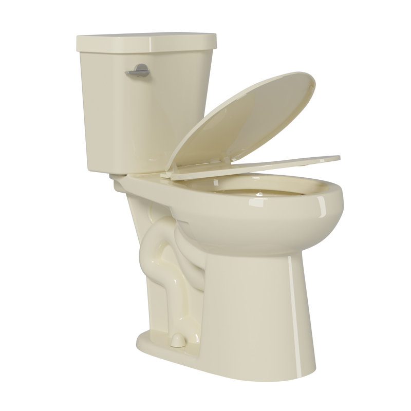 Toilette haute compacte deux pièces 19 po de hauteur ADA pour personnes âgées 19 po, chasse simple 1,28 GPF Tornado, carte 1000 g, os