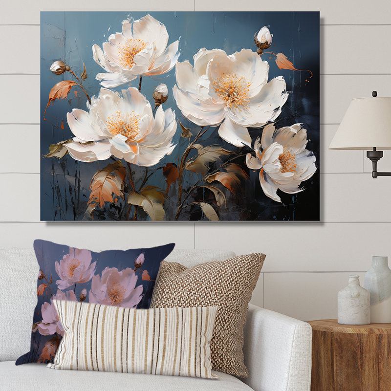 Pivoine pétale poésie I, Toile tendue, H 24 po x l 32 po