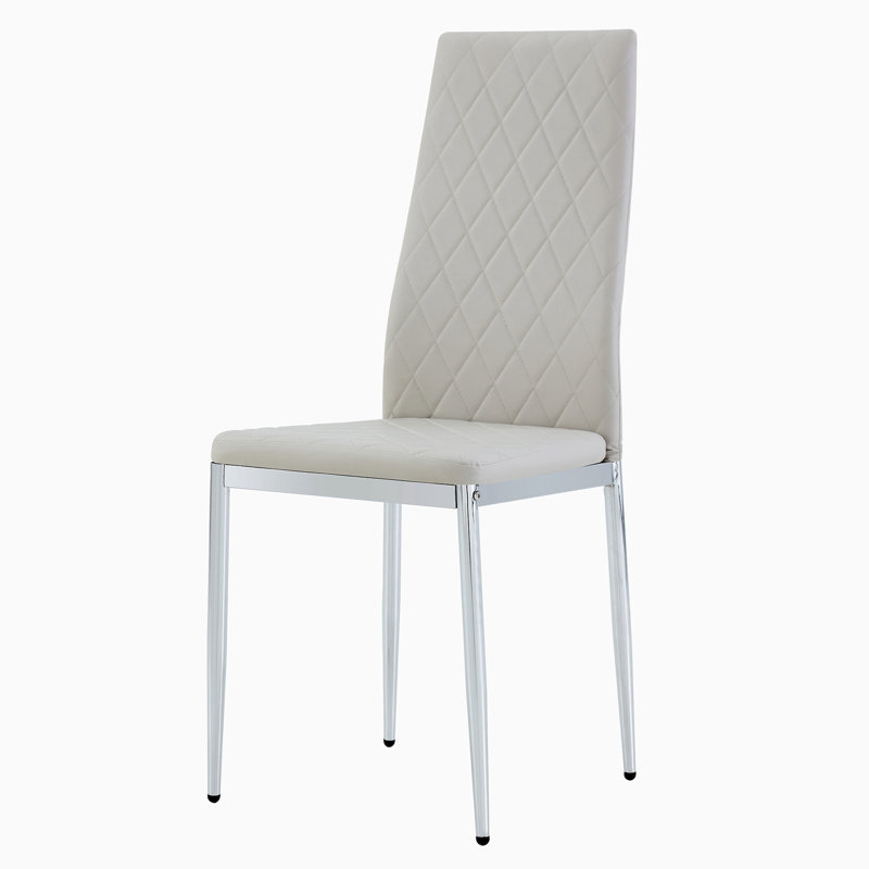 Chaise d'appoint en similicuir, Gris