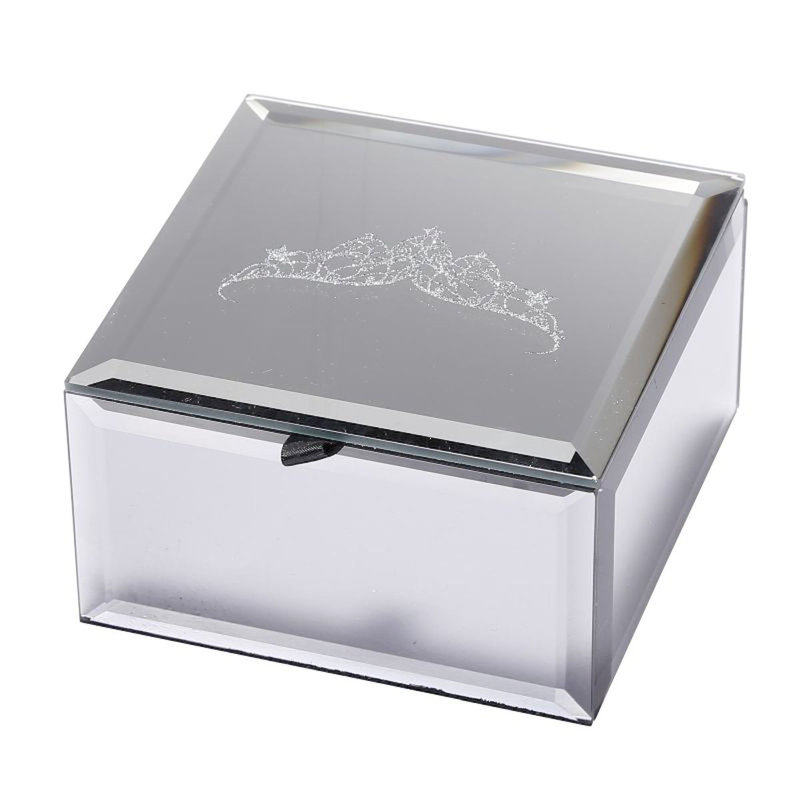 Boîte à bijoux diadème H 2,25 po x l 4,25 po x P 4,25 po