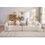 Canapé courbé sans os, canapé modulaire à compression, blanc haute densité, canapé-lit pour salon, salon, appartement, chenille