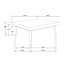 Table basse carrée en bois brun noyer