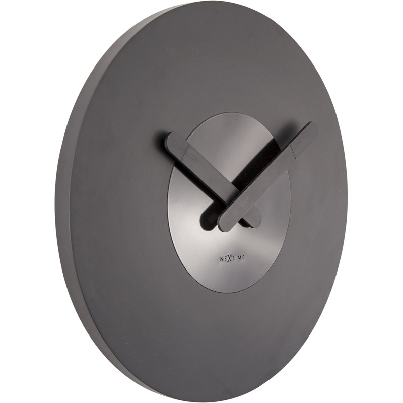 Solid Wood Wall Clock, Black