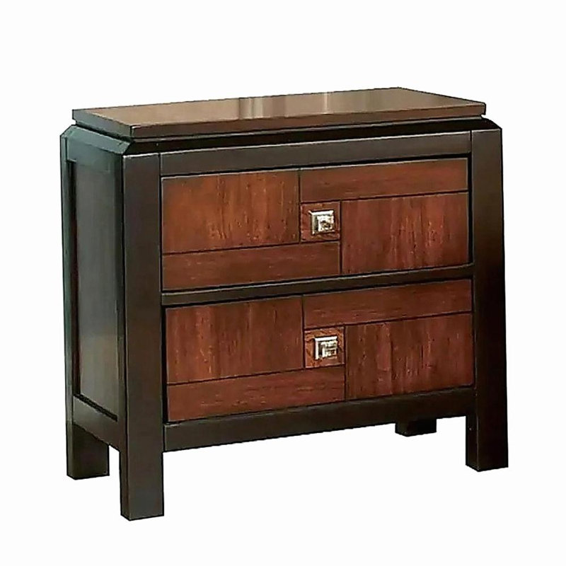 Table de chevet Acacia noyer 1pc seulement