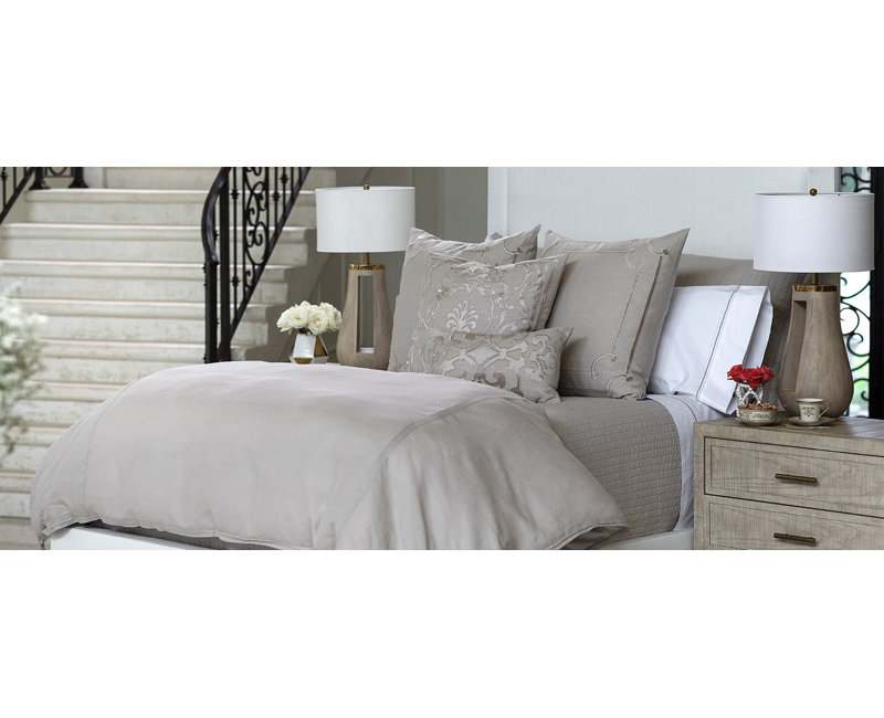 Louie Square Pillow Cover & Insert, Raffia