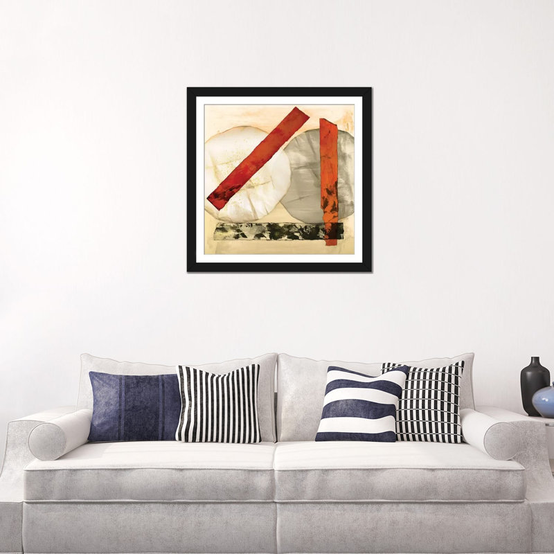 Abstrait par PI Studio - reproduction sur toile tendue, Papier beaux-arts encadré noir, Blanc, H 24 po x l 24 po x P 1 po