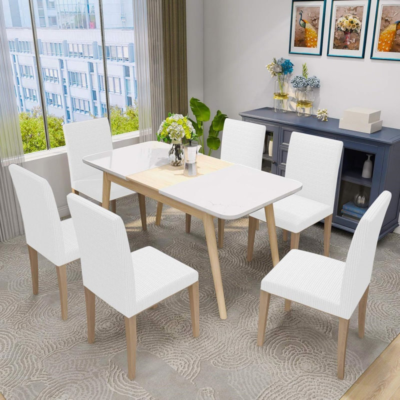 Dining Chair Slipcover, White