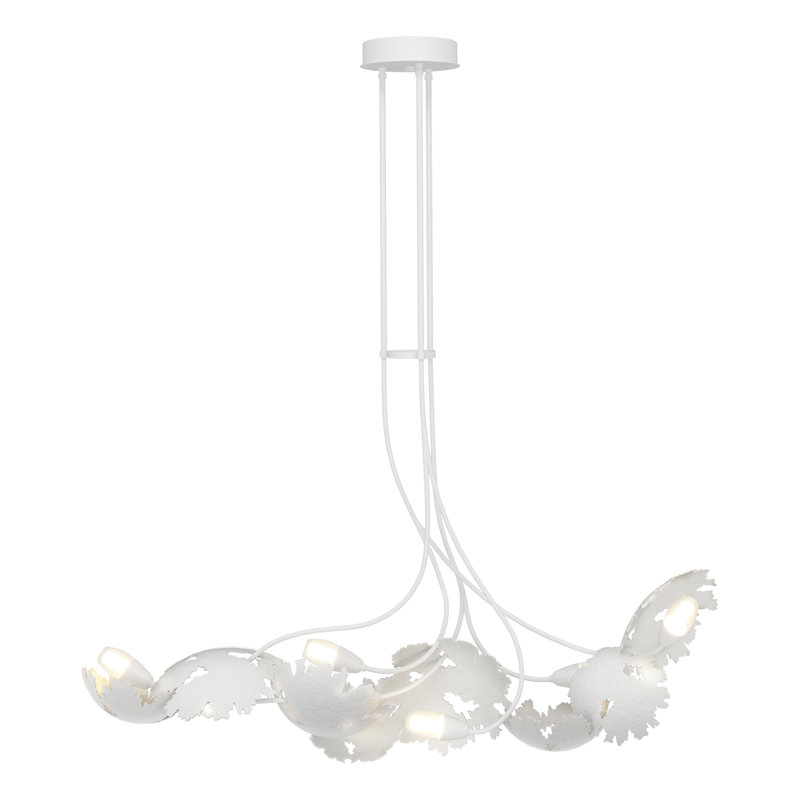 Pangea 6 - Light Kitchen Island Linear Pendant, White