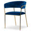 Fauteuil capitonné bleu Ophelia