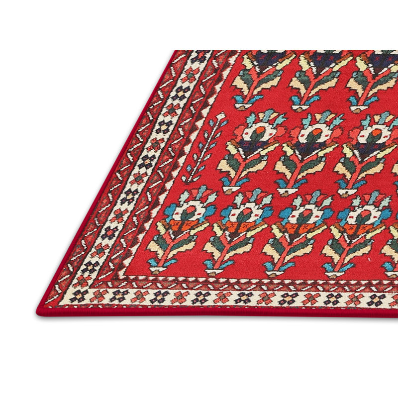 Tapis de style oriental rouge, Rectangle 8 pi x 12 pi