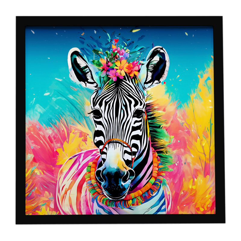 Imprimé en métal hippie animal zèbre