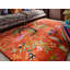 Wonderland Hand Tufted Wool/Viscose Floral Area Rug in Amber/Lapis-1583449801