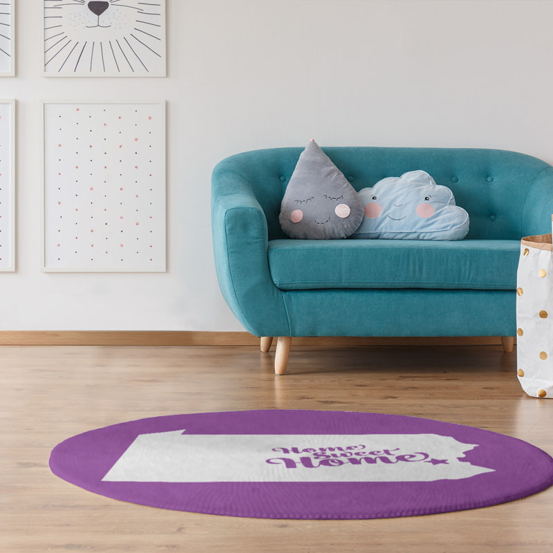 Chenille Indoor Rug, Round 5'