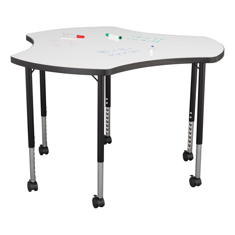 Structure Series Cog Adjustable Height Mobile Kids Classroom Activity Table with Whiteboard Top