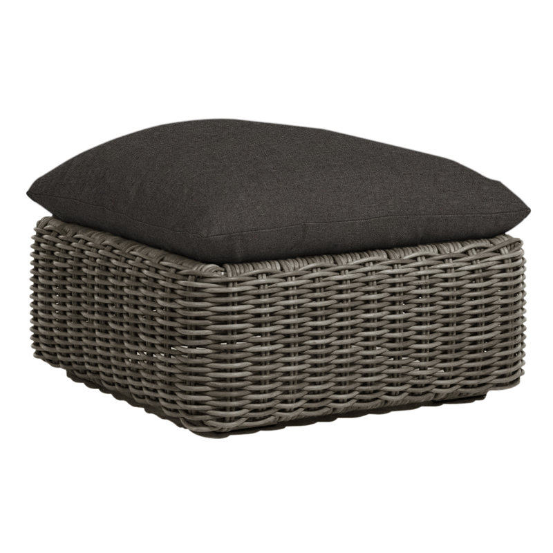 Repose-pieds Montecito - Raphia, Pas de soudure, Chambray tonnelle, Raphia