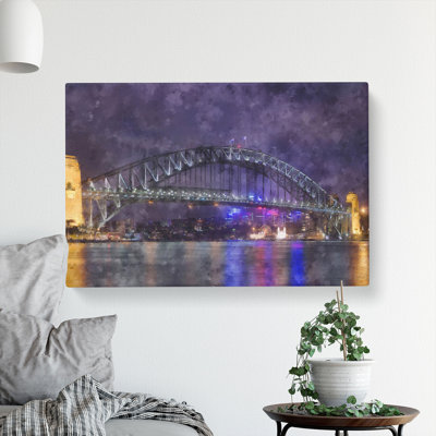 Harbour Bridge In Sydney - Wrapped Canvas