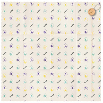 Smidge Beeswax Food Wrap Roll, Droplet Print