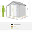 Outsunny 5ft x 4.3ft Outdoor Metal Storage Shed with Sliding Door Sloped Roof
