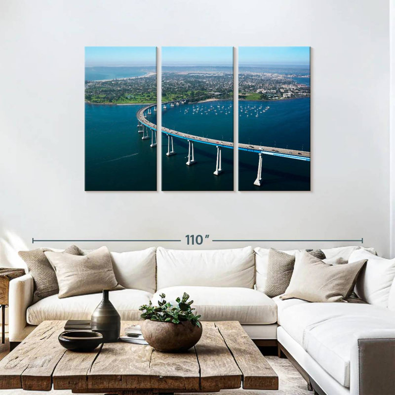 Lilie Coronado Bay Bridge Curve, H 48 po x l 74 po