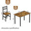 Ensemble de 3 tables de salle à manger pour 2 personnes, petite table de cuisine industrielle avec 2 chaises, ensemble de 2 tables de coin-repas en bois et ensemble de chaises, ensemble de table de salle à manger pour petits espaces, salle à manger, appartement-1287363159-1287363176