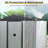 8Ft X 4Ft Outdoor Metal Storage Shed With Sliding Door And Foundation For Backyard, Patio, Lawn - White And Black-123951059-123951067