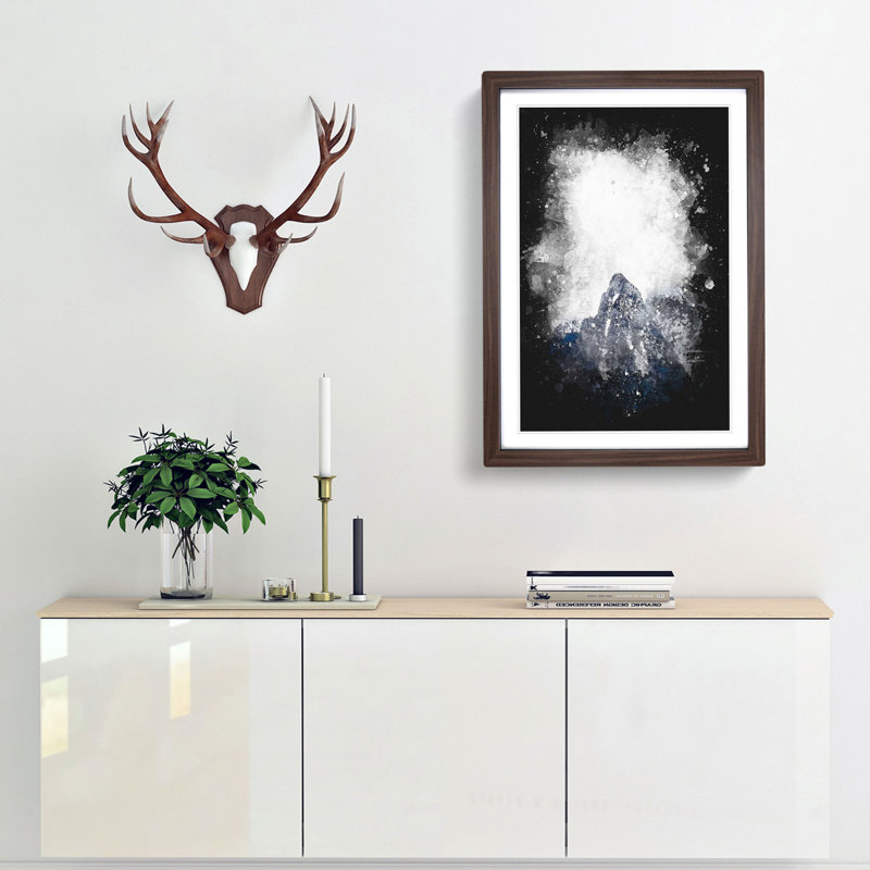 Bucegi Mountains in Romania - Framed Print, 63cm H x 45cm W x 2cm D, Walnut Framed